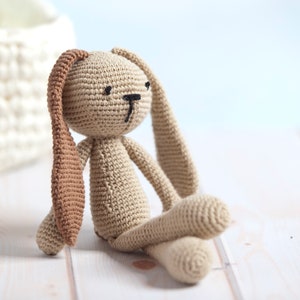 Bunny with long ears, different colors, handmade, crochet toys, holidays, gift, for newborn, baby, birthday, baby shower image 3