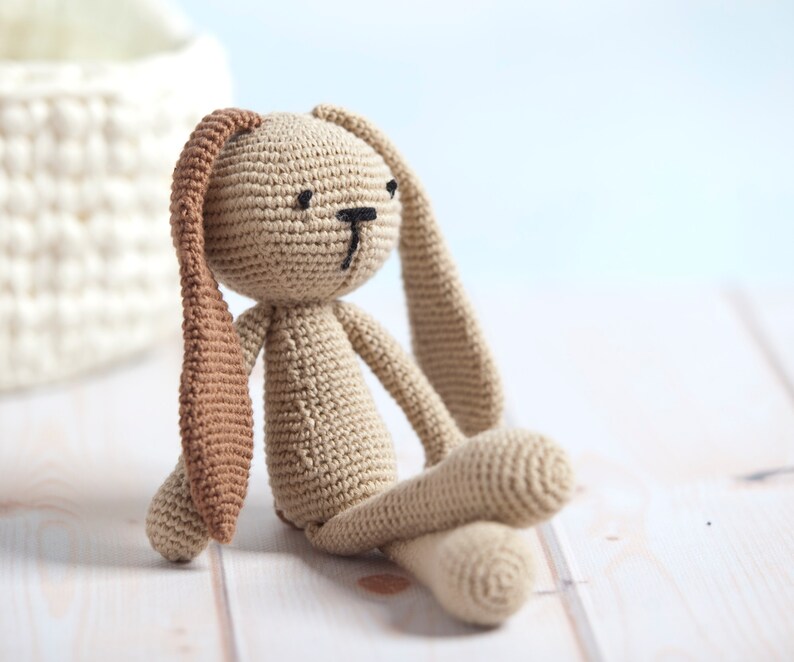 Bunny with long ears, different colors, handmade, crochet toys, holidays, gift, for newborn, baby, birthday, baby shower image 3