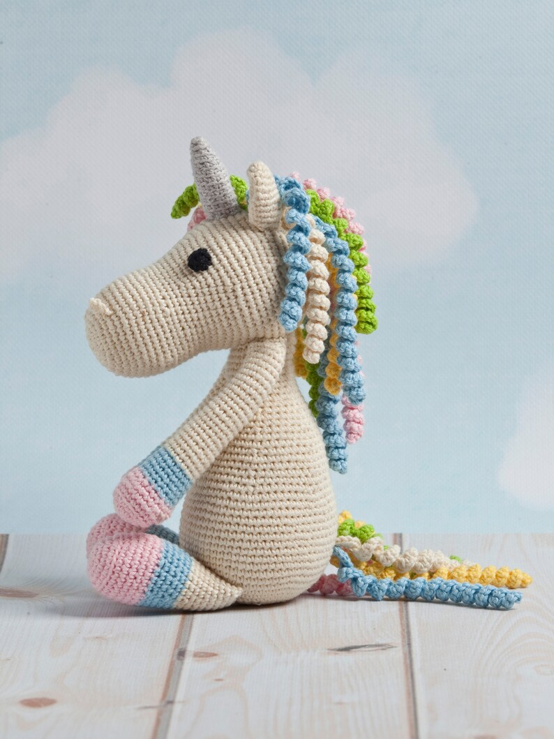 Crochet unicorn, handmade amigurumi toy, handmade unicorn, new baby shower gift, soft toy, baby gift, kids gift Beige