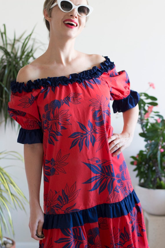 Tropical Hawaiian Mid Century Dress - image 2