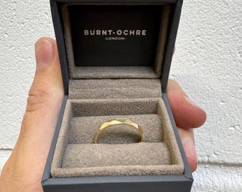 Buy Faceted Solid Gold Ring 9ct Wedding Band Geometric