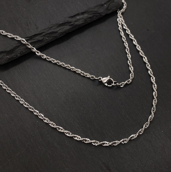 Stainless Steel Rope Chain Necklace 