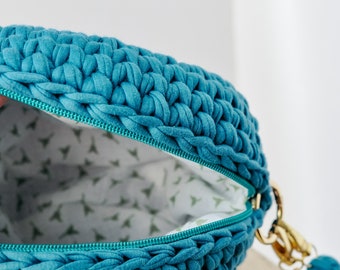 Blue Crochet Party Bag - Querida Costa