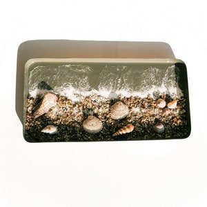 Beach House Decor, Rectangular Tray, SeaShell Art, Natural Decor, Ocean Ornament