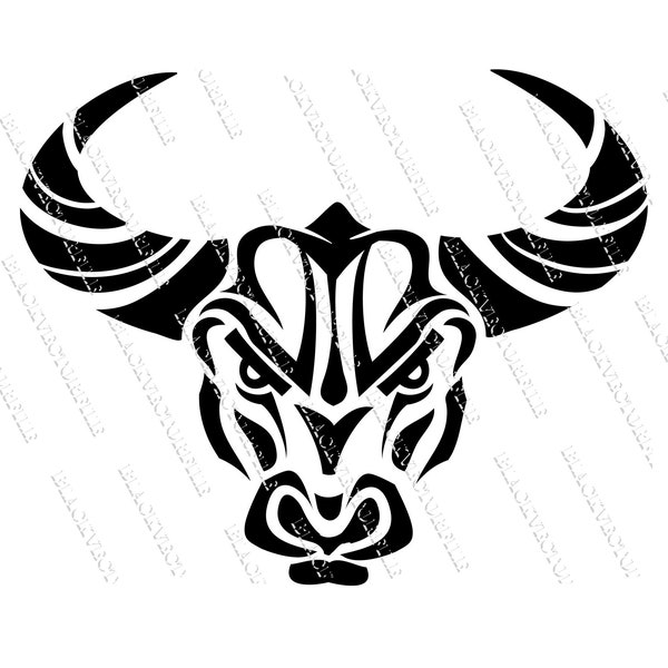 Bull Head Svg, Png and Jpeg, Eps Files, Instant Download, Tattoo  Files, Bull Head Silhouette, Bull Head Design File Cutting File, T-shirt