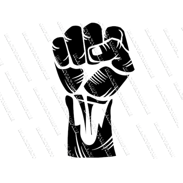 Fist Protest Svg, Png and Jpeg, Eps, Dxf Files, Instant Download, Vector Files, Fist Protest Silhouette, Fist Protest Design  Cutting File