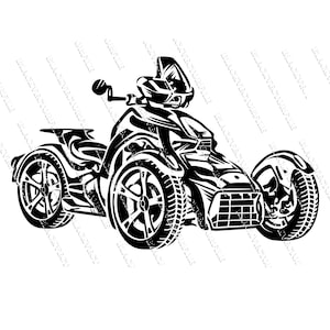 3-Wheel Vehicles Svg, Png,  Jpeg, Eps, Dxf Files, Instant Download, Vector Files, Can Am Ryker Silhouette, Can Am Ryker Cutting File, Tshirt