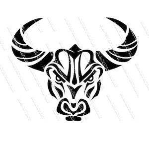 Stierenkop Svg, Png en Jpeg, Eps-bestanden, Instant Download, tatoeagebestanden, Stierenkop silhouet, Stierenkop ontwerpbestand snijden, T-shirt