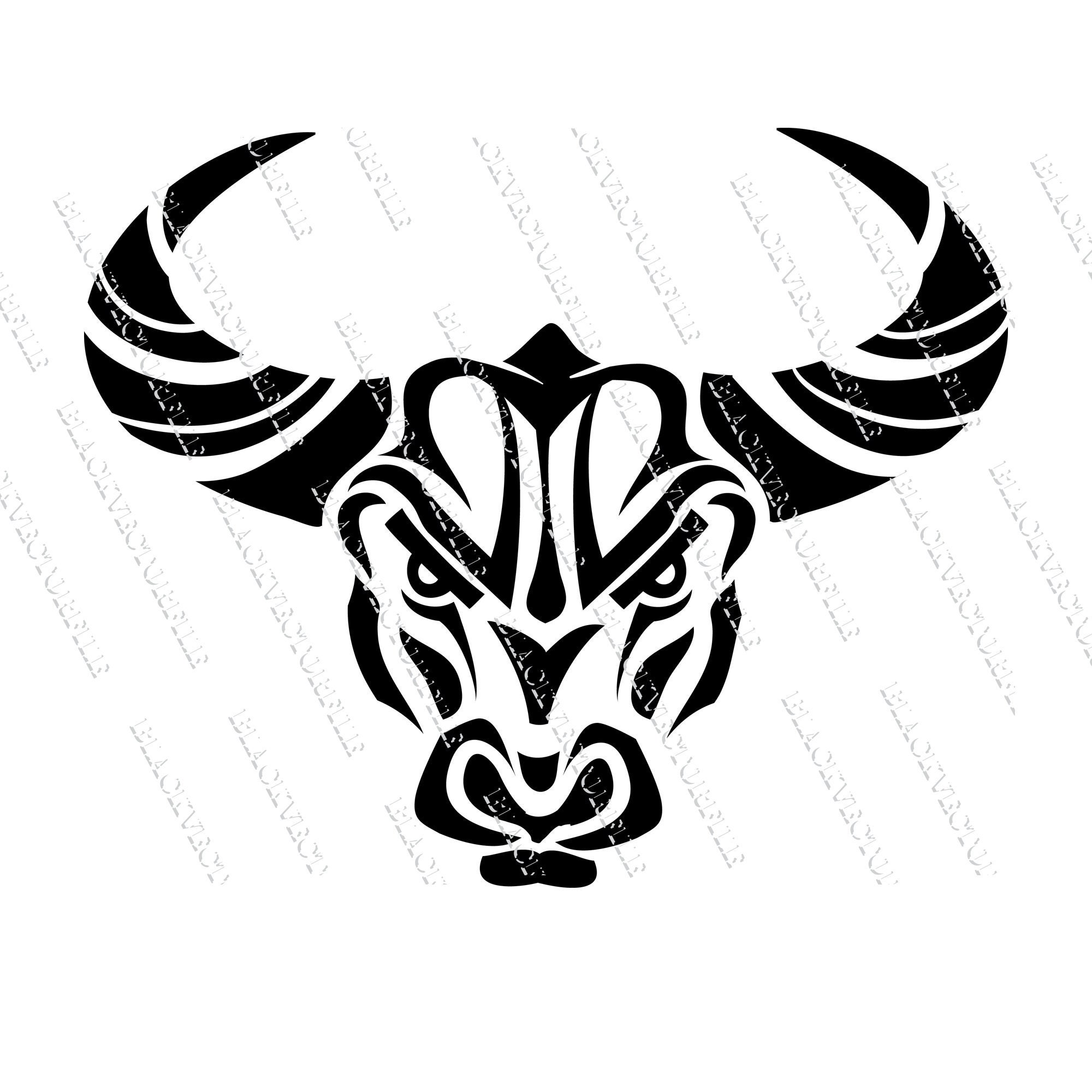 Bull Head Svg Png and Jpeg Eps Files Instant Download Etsy