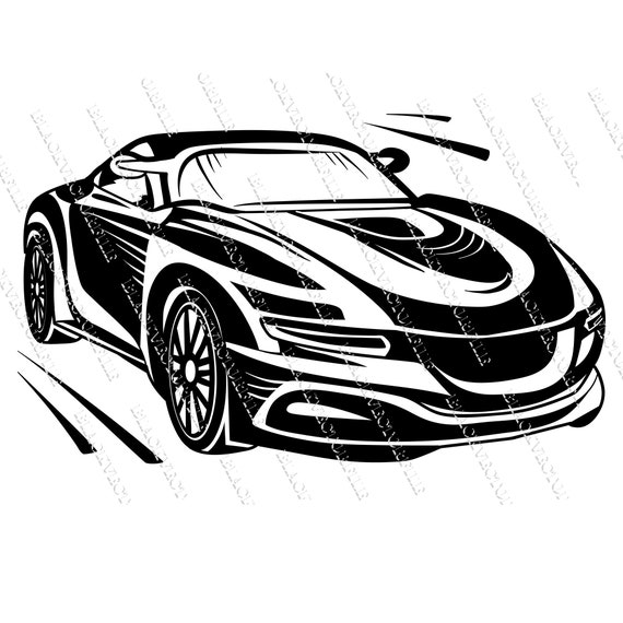 Sport Car Svg Png and Jpeg Eps Files Instant Download Etsy