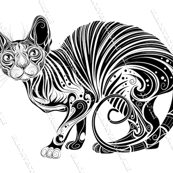 Sphinx Cat Svg, Png and Jpeg, Eps files, Instant Download, Sphinx Cat  Files, Sphinx Cat Silhouette, Sphinx Cat Design File Cutting File