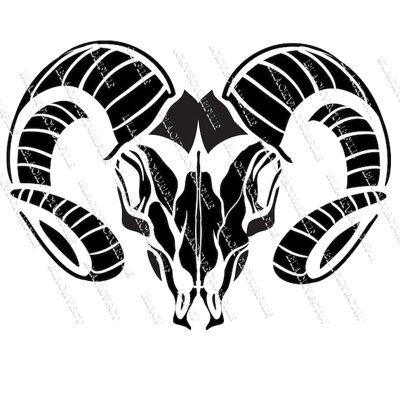 ram skull silhouette