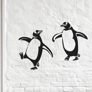 Archivos Svg, Png y Jpeg, Eps y Dxf de pingüinos, descarga instantánea, archivos vectoriales, silueta de pingüinos, imágenes prediseñadas de pingüinos Svg, archivo de corte de pingüinos
