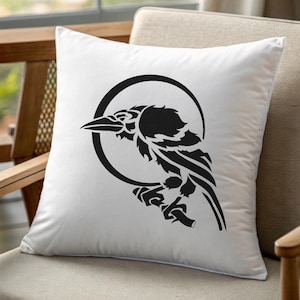 Raven Svg, Png and Jpeg, Eps, Dxf Files, Instant Download, Vector Files, Raven Silhouette, Raven Design File Cutting File, Tatttoo Drawing