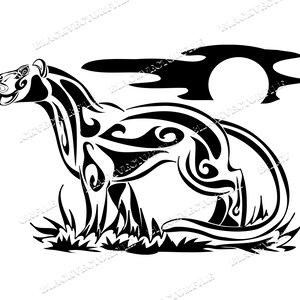 Panther Silhouette Vector: Tattoo Design File (Digital Download)