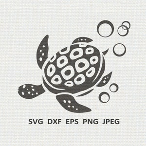 Sea Turtle Svg, Png and Jpeg, Eps, Dxf Files, Instant Download, Vector Files, Sea Turtle Silhouette, Sea Turtle Design File Cutting File