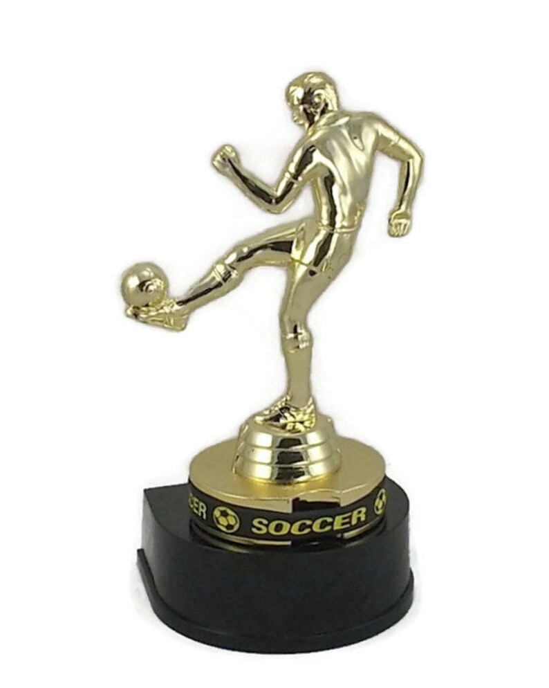 Free Lettering Champion Goal Kick Soccer Trophy Futbol Kicker