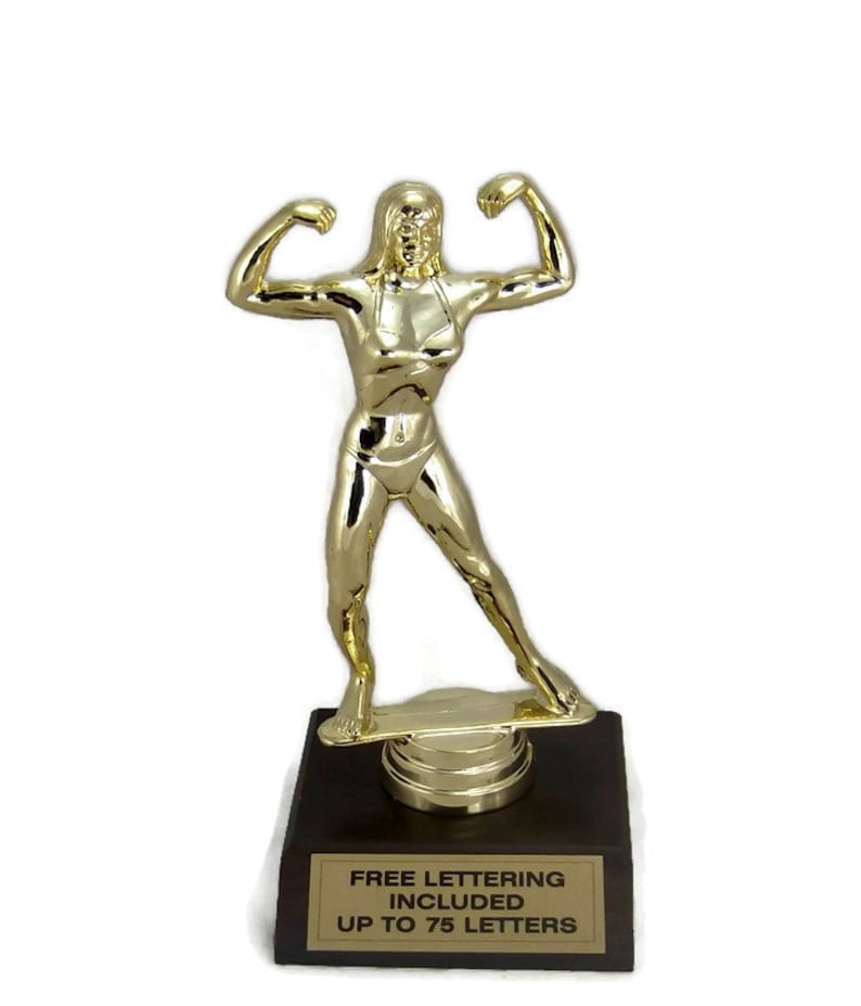 Body Builder Trophy Posing Female Contest Exercise Etsy