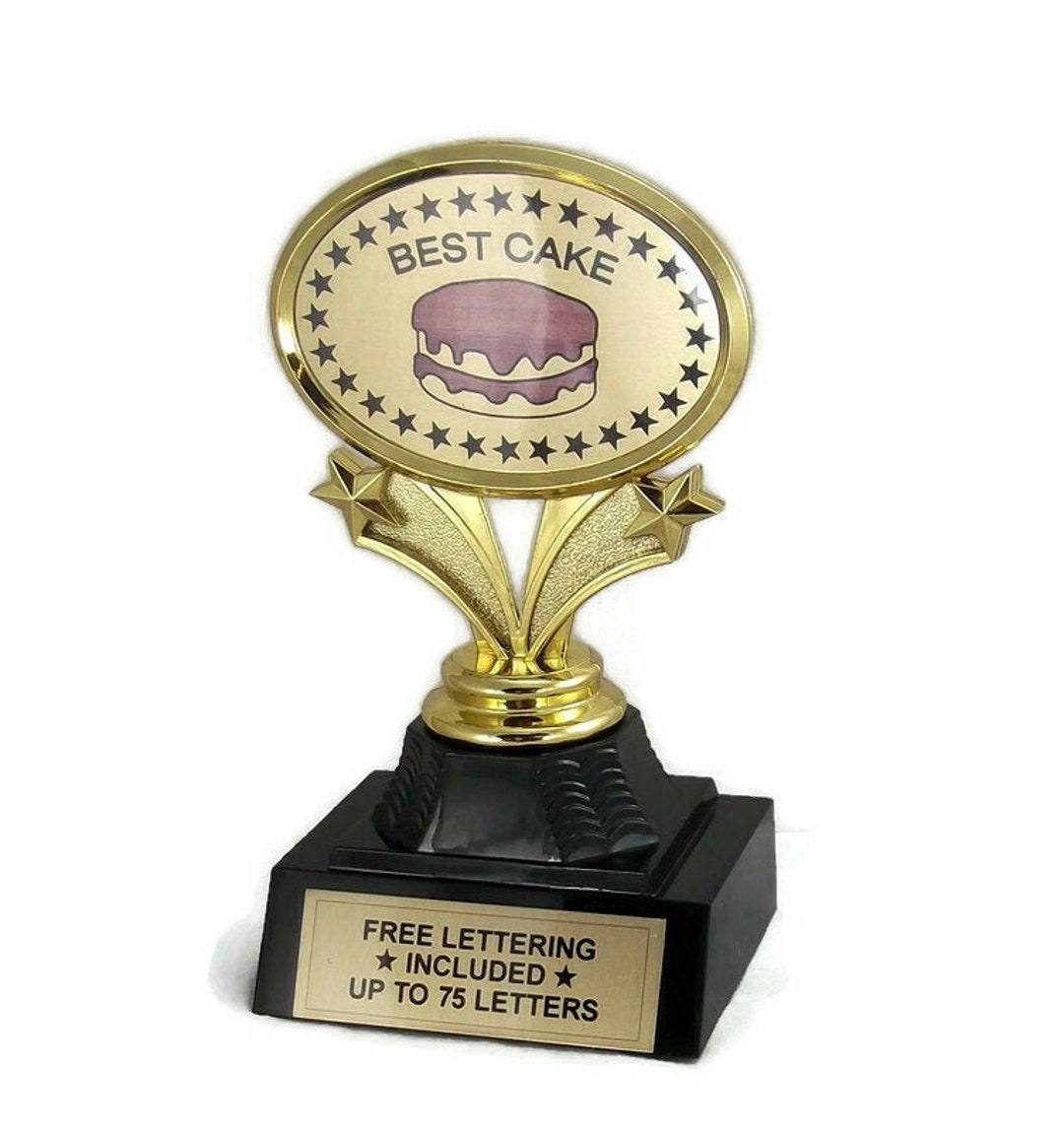 Best Cake Trophy Best Award Dessert Layer Chocolate Etsy