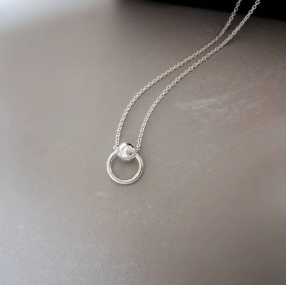 Kette Anhänger Kugel Ball Silber Platin Collier Geschenk Kette Anhänger Kugel Ball Silber Platin Collier Geschenk