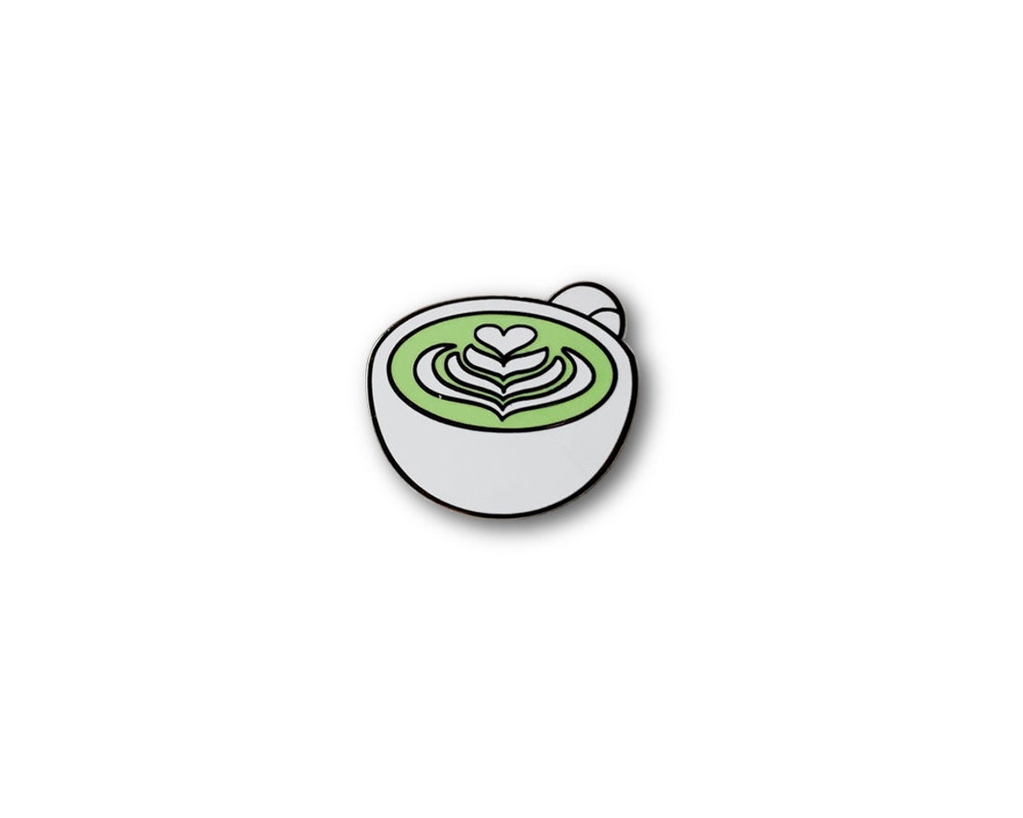 Green Tea Matcha Latte Pin - Etsy