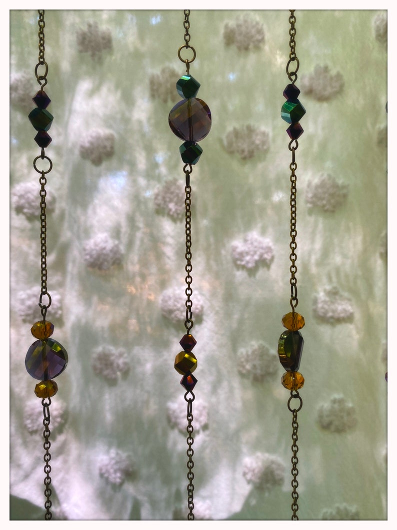 Boho Suncatcher curtains featuring faceted vintage aurora Etsy
