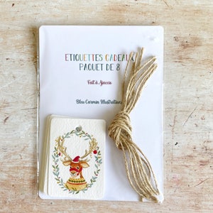 Étiquettes noël Cerf