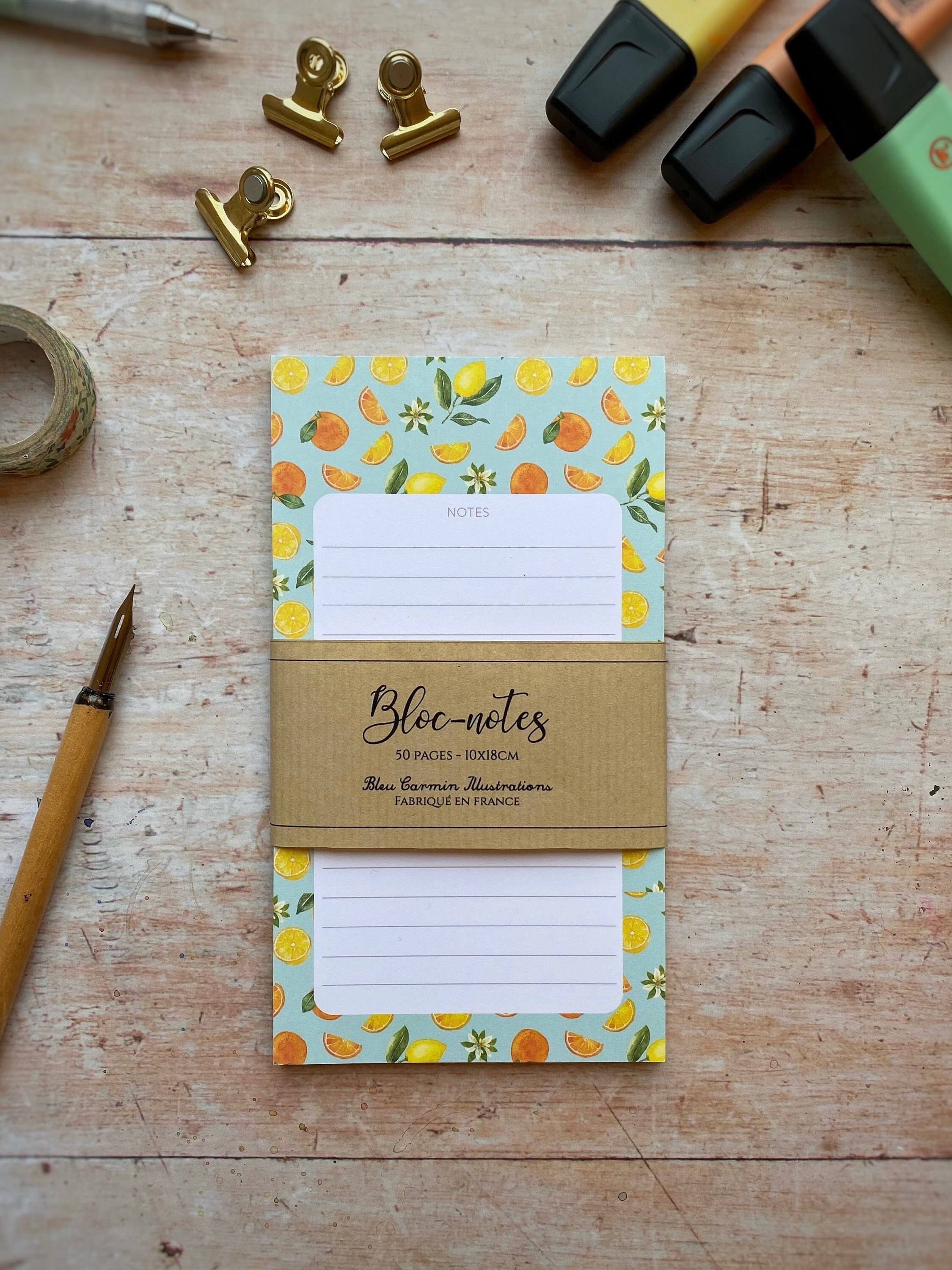 Bloc-Notes Citrons Oranges