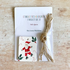 Étiquettes noël Papa Noël