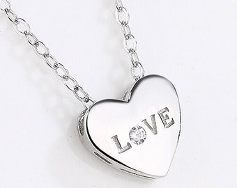LOVE Pendant Silver Necklace for Women