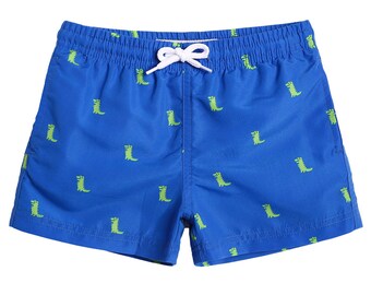 supiocv Cute Cartoon Dinosaurs Baby Boys Board Shorts swimStretchSwim Trunks Beachshorts