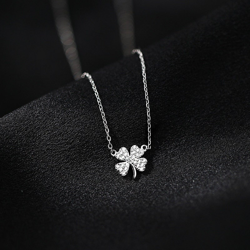 ☆ENGBROX☆ silver925 my clover necklace EBNL22001 Amazon.com: Leaf Clover Necklace 925 Sterling Silver/Mother
