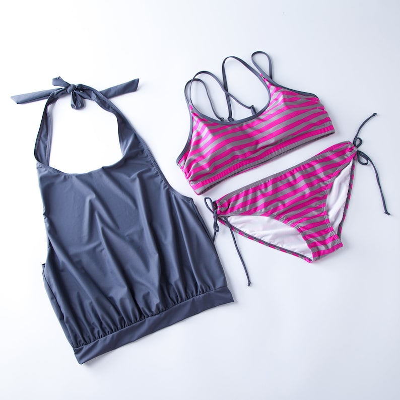 Womens Fashion Three Piece Swimming Set Push up Swimming Suits Etsy