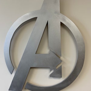 Illuminated Avengers wooden LED Sign, wall sign, Avengers wall art, Avengers Sign Paint - Silver