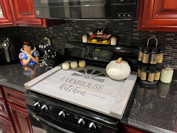 Farmhouse Stove Top Cover Noodle Board, Oven Cover, Stove Cover