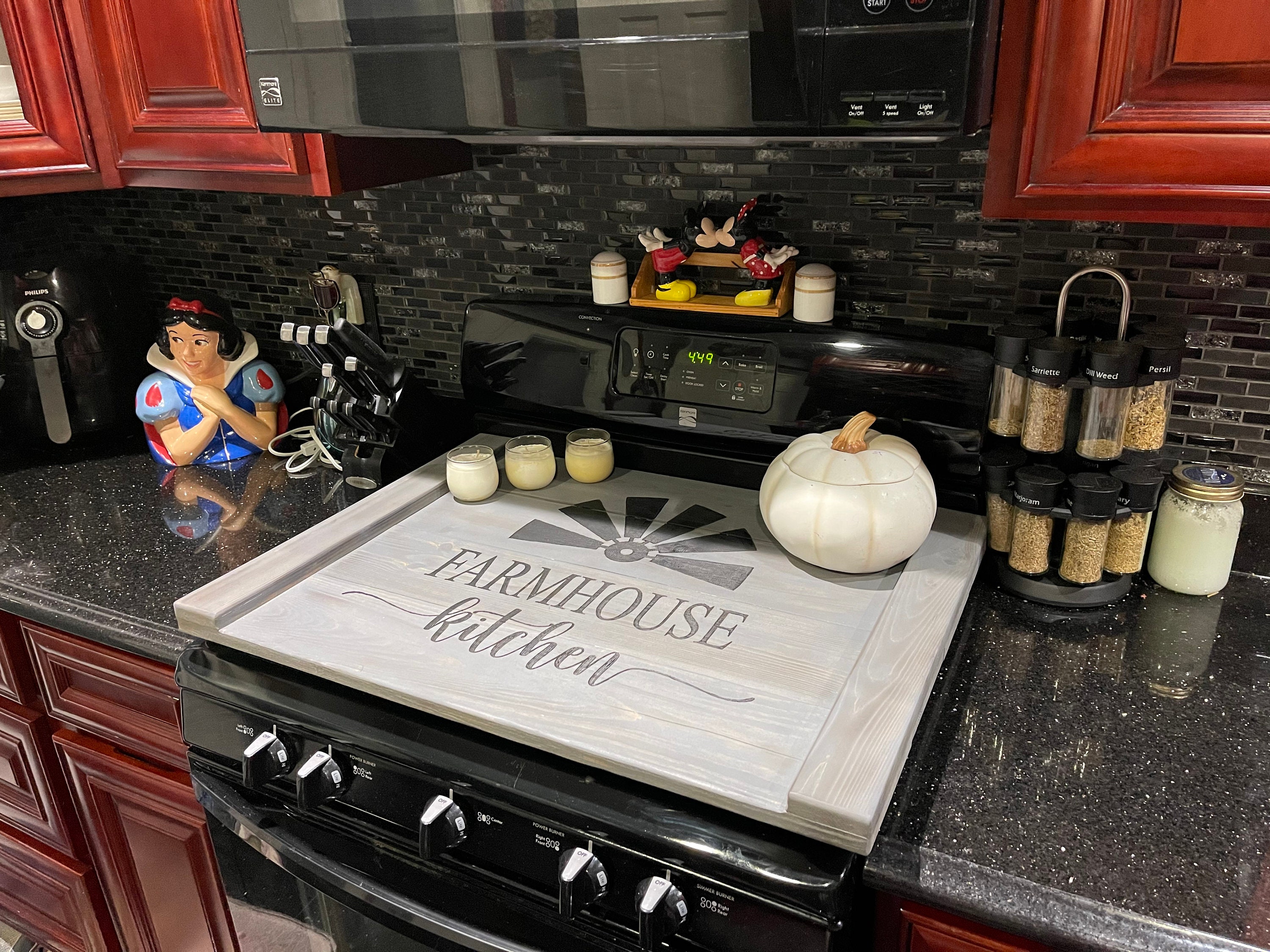 Farmhouse Stove Top Cover Noodle Board Oven Cover Stove Etsy