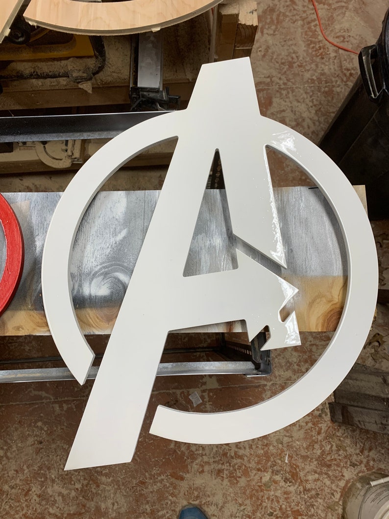 Illuminated Avengers wooden LED Sign, wall sign, Avengers wall art, Avengers Sign image 9