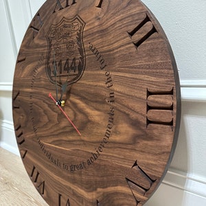 Handcrafted Walnut Clock with Personalized Engraving: Timeless Elegance for Your Space image 2