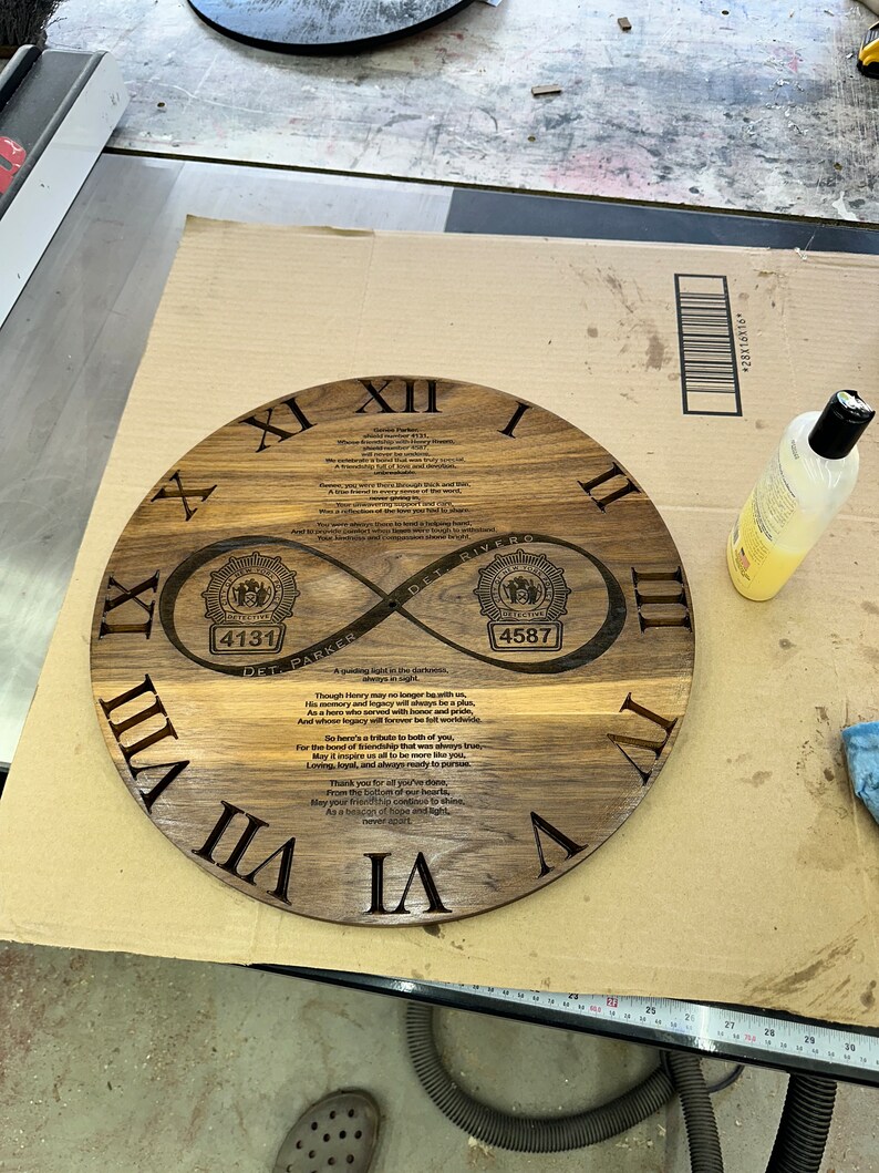 Handcrafted Walnut Clock with Personalized Engraving: Timeless Elegance for Your Space image 4