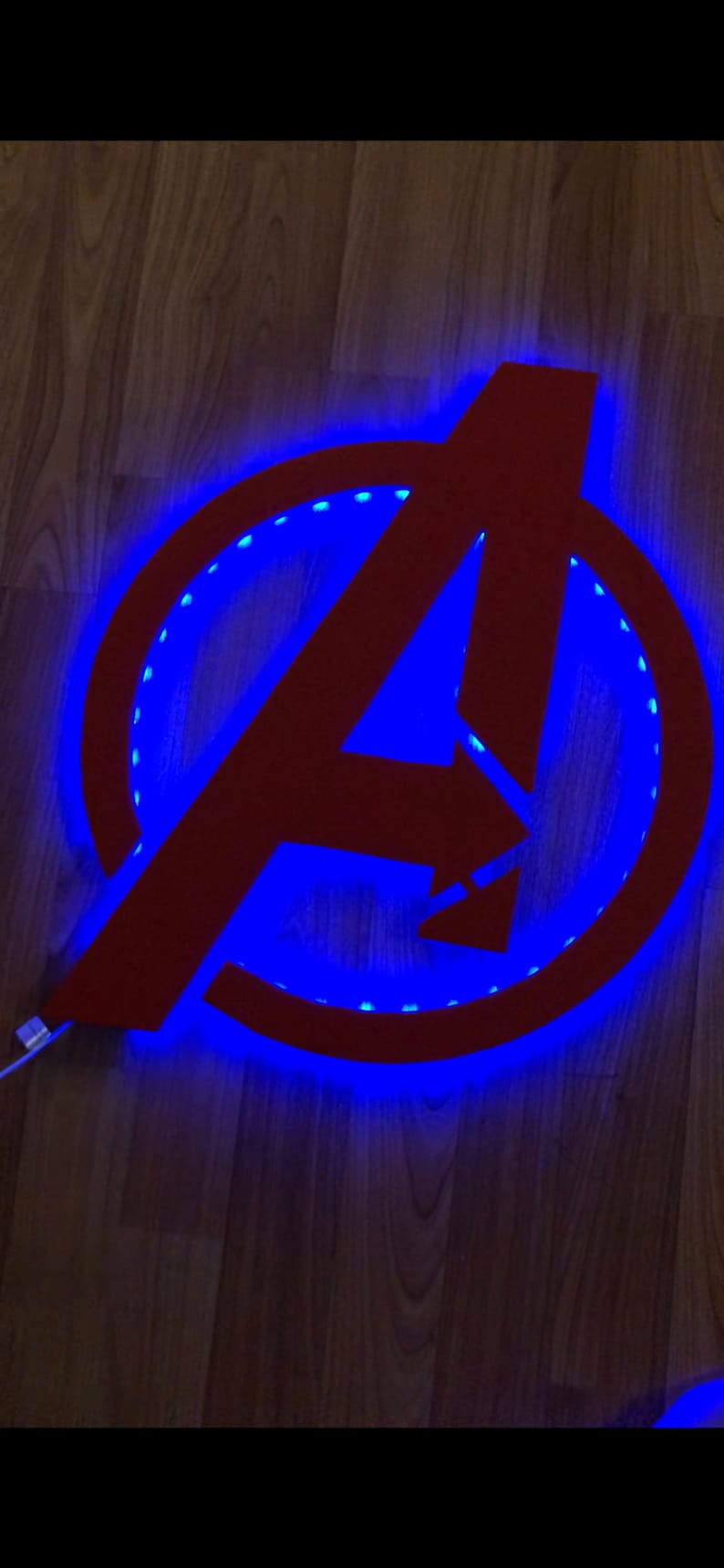 Illuminated Avengers Wooden LED Sign Wall Sign Avengers Wall Etsy