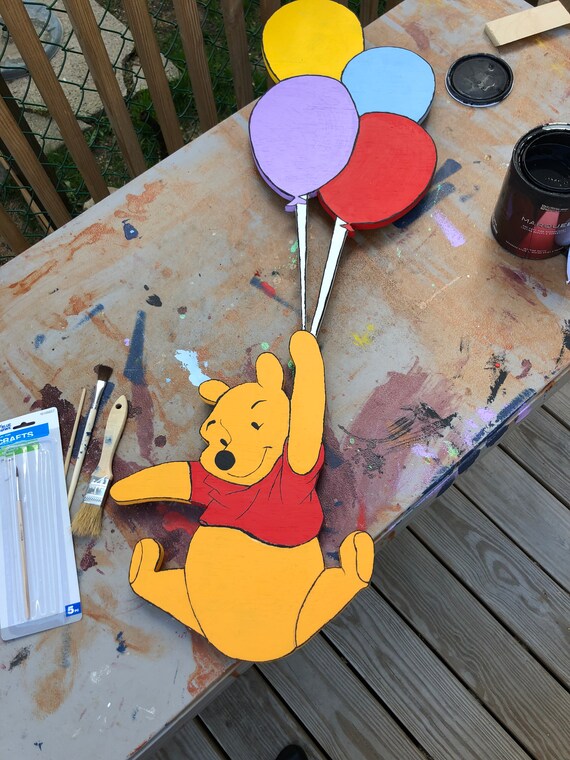 Illuminated Winnie the Pooh With Dimmable LED Lighting and Glitter