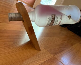 Hardwood Floating Wine/Liquor Bottle Holder