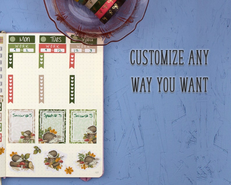 Bullet Journal Printable Stickers PNG Files for Cricut Etsy