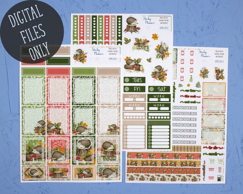 Bullet Journal Printable Stickers PNG Files for Cricut Etsy