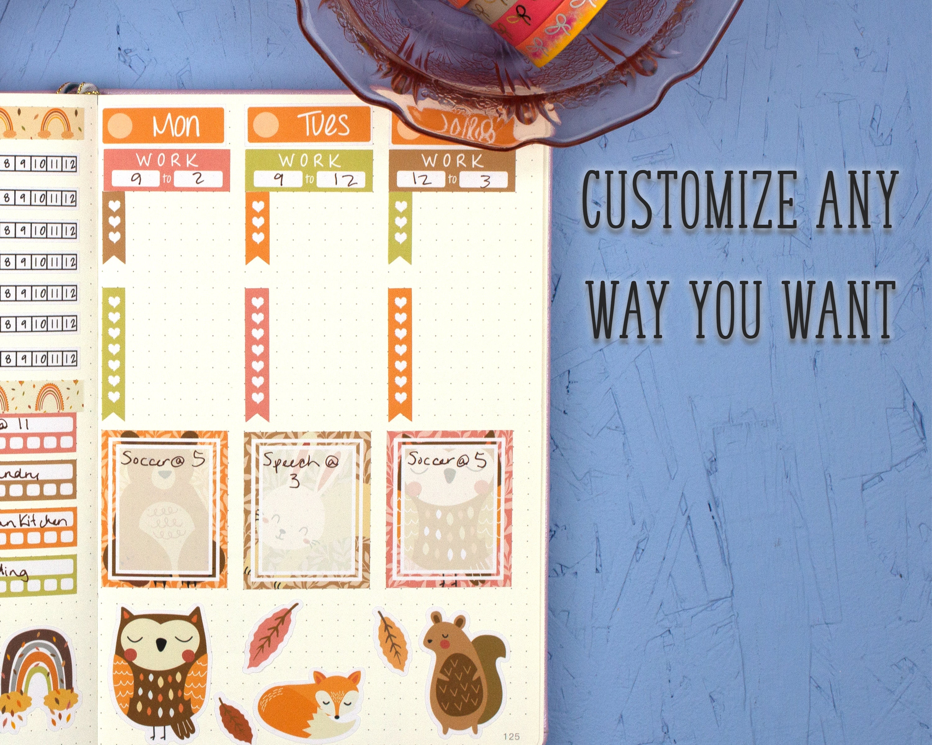 Bullet Journal Printable Stickers PNG files for Cricut Etsy