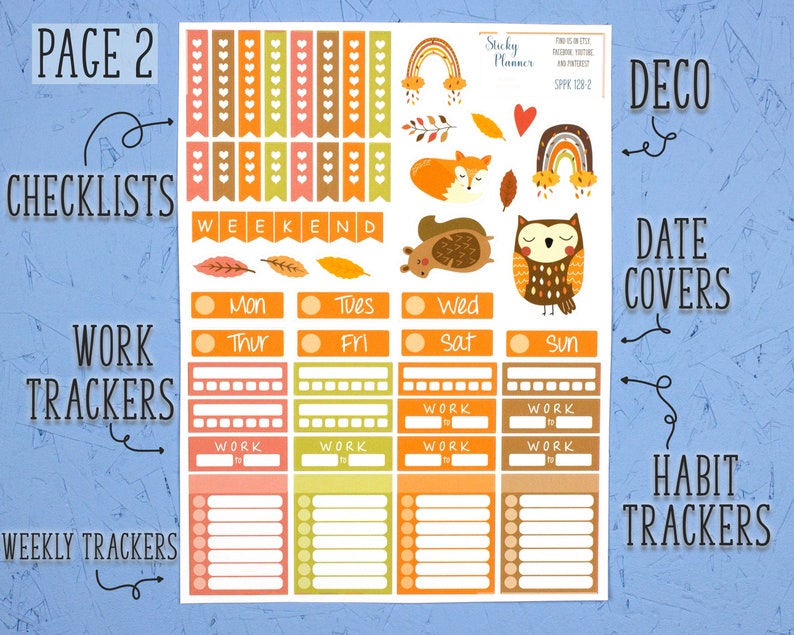 Bullet Journal Printable Stickers PNG Files for Cricut Etsy