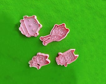 Gabby's Dollhouse Cookie Cutters, 3D Printed Character Cookie Cutter, Cakey, Baby Box, Pandy Paws