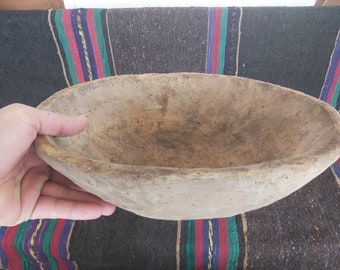 Home Living Mixing Bowls Carved Wooden Trough Antique Vessel Of Wood Handmade Rural Wooden Bowl Dough Bowl Primitive Kneading Trough Rustic Decor Of 1920s