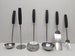 Set of 6 cookware utensils - Stainless steel utensils - Hard plastic handles - Set of 6 parts kitchen utensils - Cooking gadgets - Gift idea 