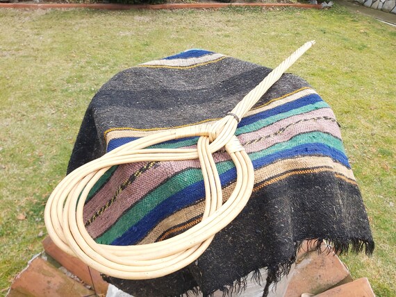 Fifties vintage design rattan rug beater